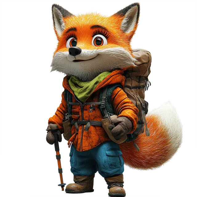 ISLA the Island Walk fox mascot